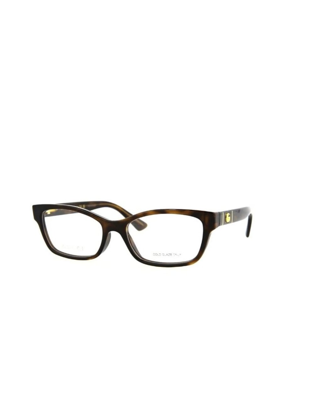 New Gucci Women's Eyeglasses Cat Eye Injection Frame Havana Havana Transparent